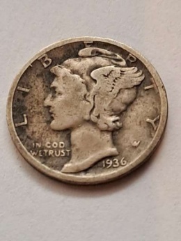 USA 5 Centów Mercury 1936 r