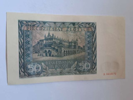 Banknot 50 złotych 1941 r seria A