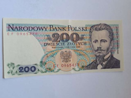 Banknot 200 zł Jarosław Dąbrowski 1988 r seria EF