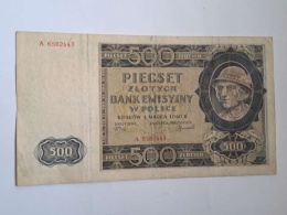 Banknot 500 złotych 1940 r seria A