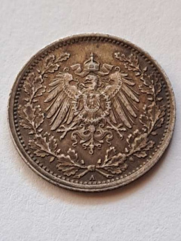 Niemcy 1/2 Marki Wilhelm II 1917 r A