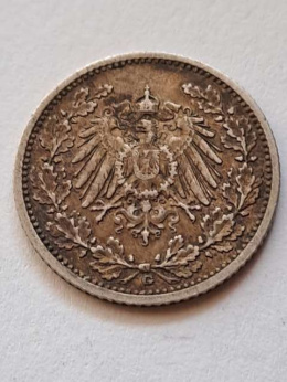 Niemcy 1/2 Marki Wilhelm II 1911 r G rzadszy