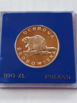 100 zł Ochrona Środowiska Bóbr 1978 r