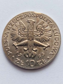 10 zł Warszawska Nike 1965 r destrukt