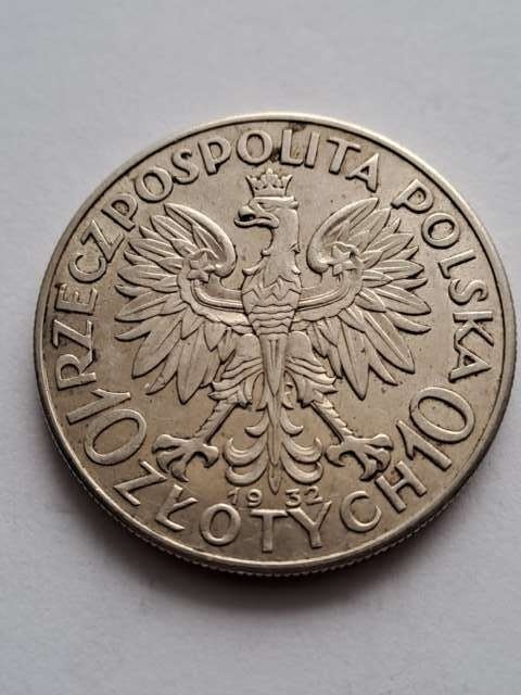 10 zł Głowa Kobiety 1932 r bez znaku
