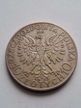 10 zł Głowa Kobiety 1933 r