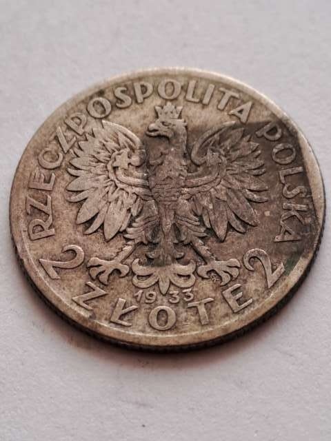 2 zł Głowa Kobiety 1933 r