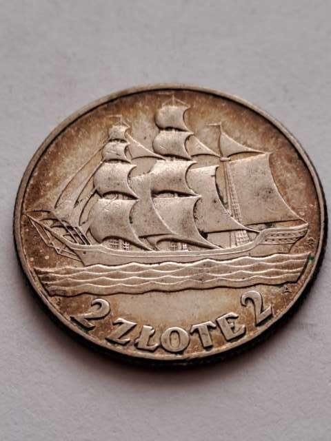 2 zł Żaglowiec 1936 r