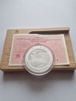 Hiszpania 2000 Pesetas Barcelona znicz i koła 1991 r