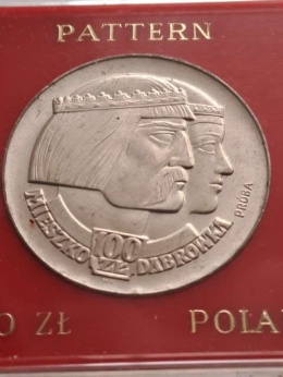 100 zł Mieszko i Dąbrówka 1966 r próba
