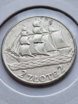 2 zł Żaglowiec 1936 r