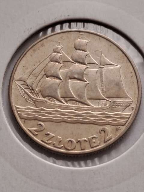 2 zł Żaglowiec 1936 r