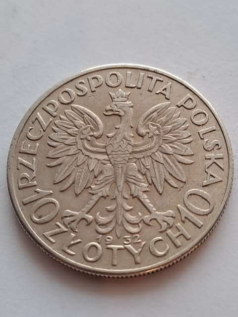 10 zł Głowa Kobiety 1932 r bez znaku