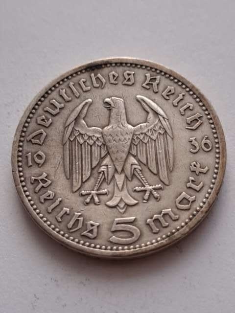 Niemcy 5 Marek Hindenburg 1936 r A
