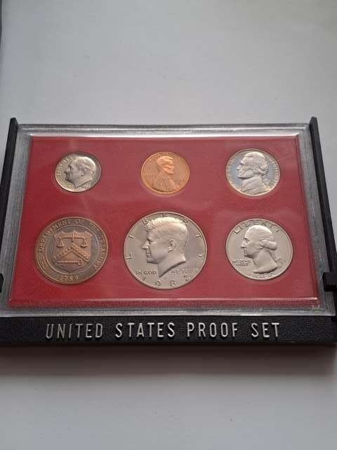 USA Set 6 szt monet 1982 r S Proof
