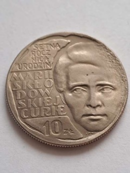 10 zł Maria Skłodowska-Curie 1967 r