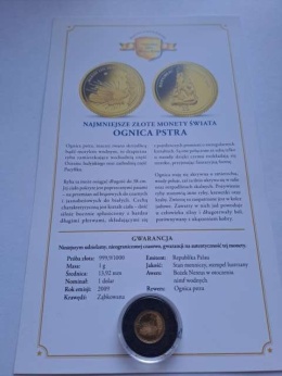 Palau 1 dolar Ognica Pstra 2009 r
