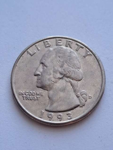 USA 1/4 Dollara Waszyngton 1993 r D