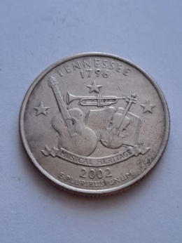 USA 1/4 Dollara Tennessee 2002 r D