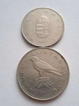 Węgry 10 i 50 Forintów 2012-2001 r