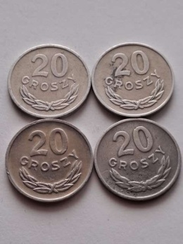 20 Groszy zestaw 4 szt różne lata
