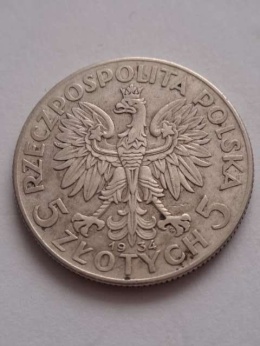 5 zł Głowa Kobiety 1934 r