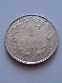 Belgia 1 Frank Albert I 1913 r