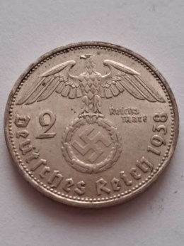 Niemcy 2 Marki Hindenburg 1938 r B