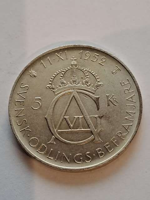 Szwecja 5 Koron Gustaw VI 1952 r