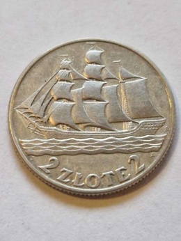 2 zł Żaglowiec 1936 r
