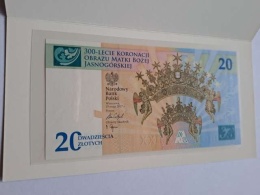 Banknot 20 zł Obraz Matki Bożej Jasnogórskiej 2017 r stan UNC