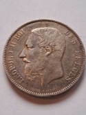 Belgia 5 Franków Leopold II 1873 r