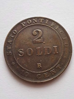 Państwo Kościelne 2 Soldi 1867 r