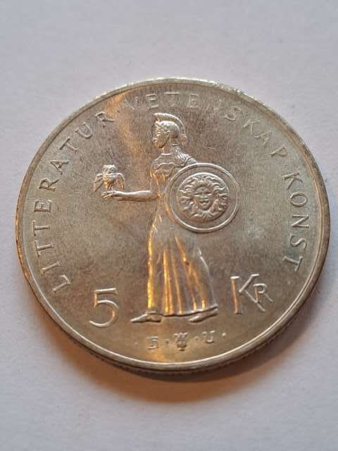 Szwecja 5 Koron Urodziny Gustawa VI 1962 r