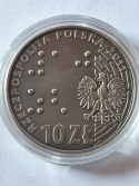 10 zł Europa bez barier 100-Lecie Opieki Nad Ociemniałymi 2011 r