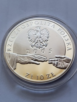 10 zł Jan Paweł II 2005 r plater
