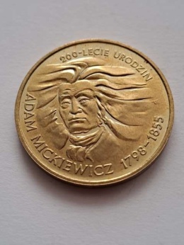 2 zł Adam Mickiewicz 1998 r