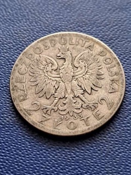 2 zł Głowa Kobiety 1933 r
