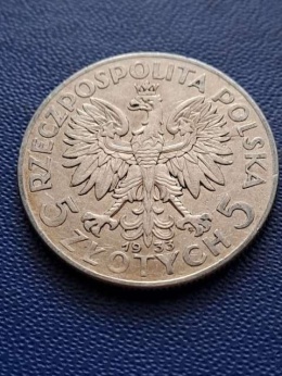 5 zł Głowa Kobiety 1933 r