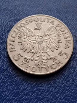 5 zł Głowa Kobiety 1934 r