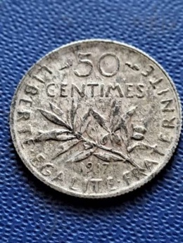 Francja 50 Centimes 1917 r