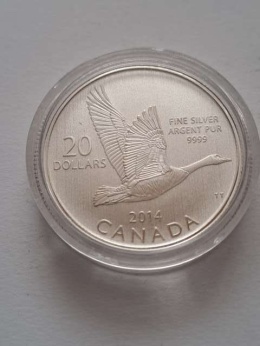 Kanada 20 Dolarów Gęś 2014 r