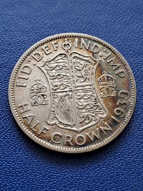 Wielka Brytania 1/2 Crown Jerzy VI 1939 r
