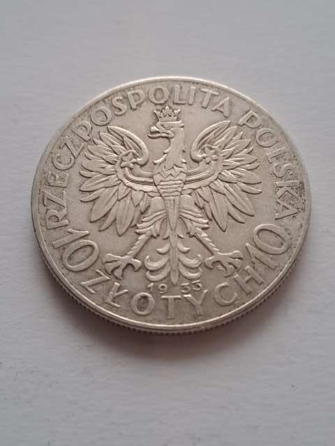 10 zł Głowa Kobiety 1933 r