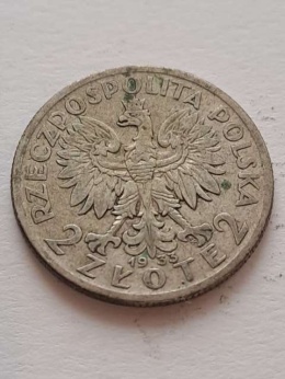 2 zł Głowa Kobiety 1933 r