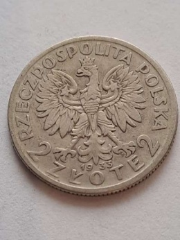 2 zł Głowa Kobiety 1933 r