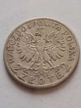 2 zł Głowa Kobiety 1934 r