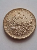 Francja 5 Franków 1962 r