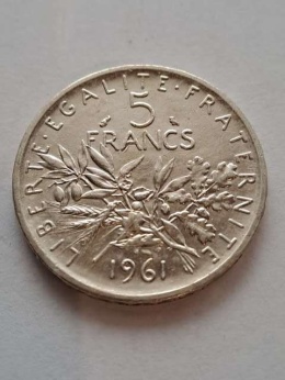 Francja 5 Franków 1961 r
