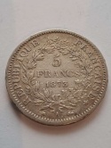 Francja 5 Franków Herkules 1873 r